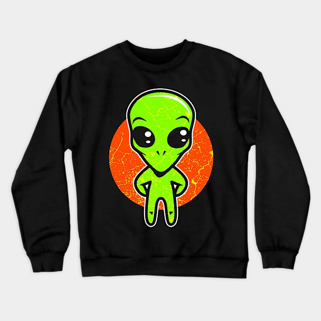 Cute Alien Crewneck Sweatshirt by Mila46